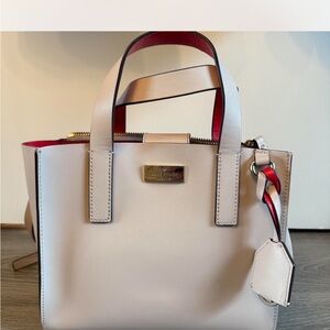 Kate Spade Nelle Putnam Bag in Nude with Red Interior